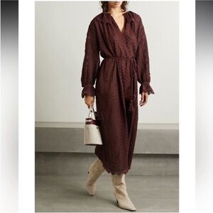 Doen Persephone Dress Sz M-L Burgundy NWT Lace Romantic